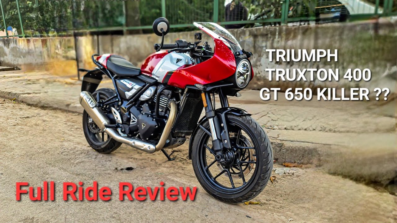 Triumph Truxton 400 cafe racer full ride review Gt 650 in danger ☠️ 😳
