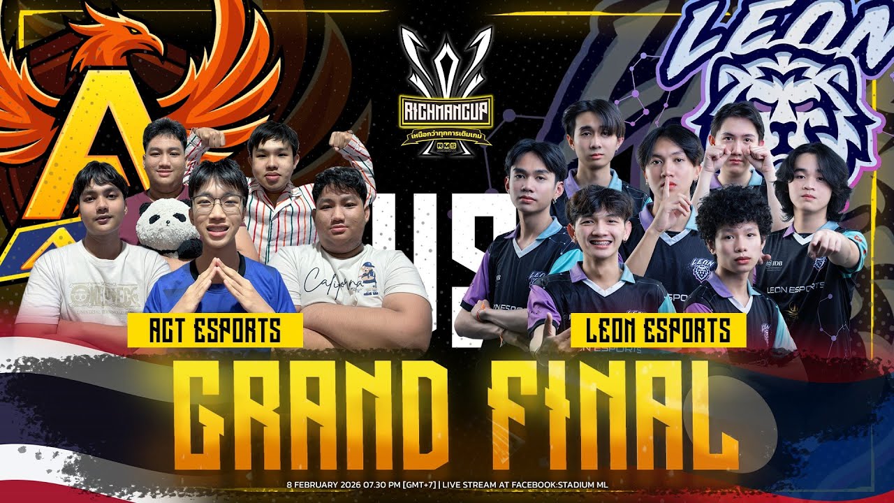 🔴LIVE ถ่ายทอดสด MLBB Richman cup ACT ESPORTS [ไทย] vs LEON ESPORTS [ลาว] รอบ Grand final  BO5