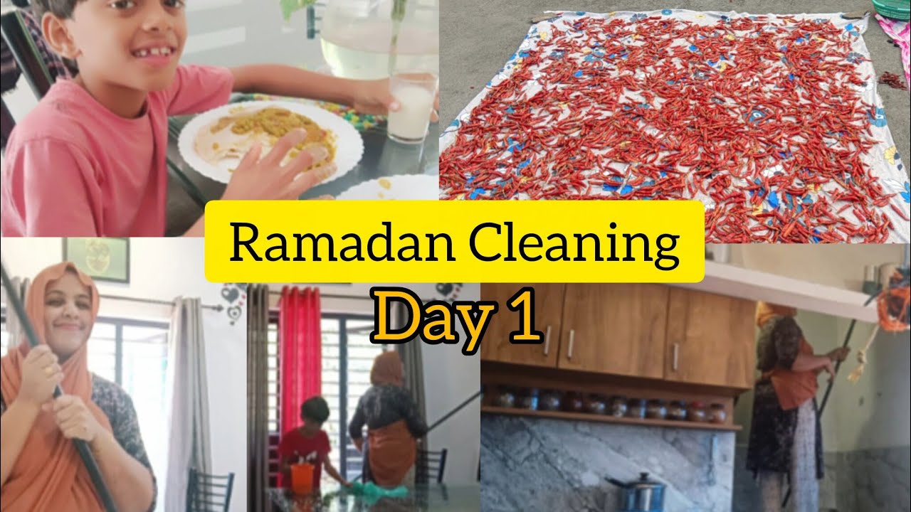 Ramadan Cleaning Day 1 🍁നനച്ചുളി പണി 👆KichenCleaing/ഇങ്ങനെ ആവുമെന്ന് വിചാരിച്ചില്ല 😟