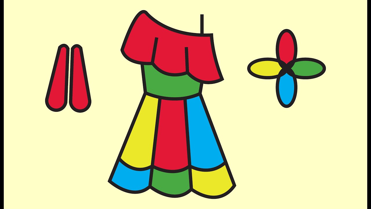 Dress Drawing | Children dress draw and learn drawing