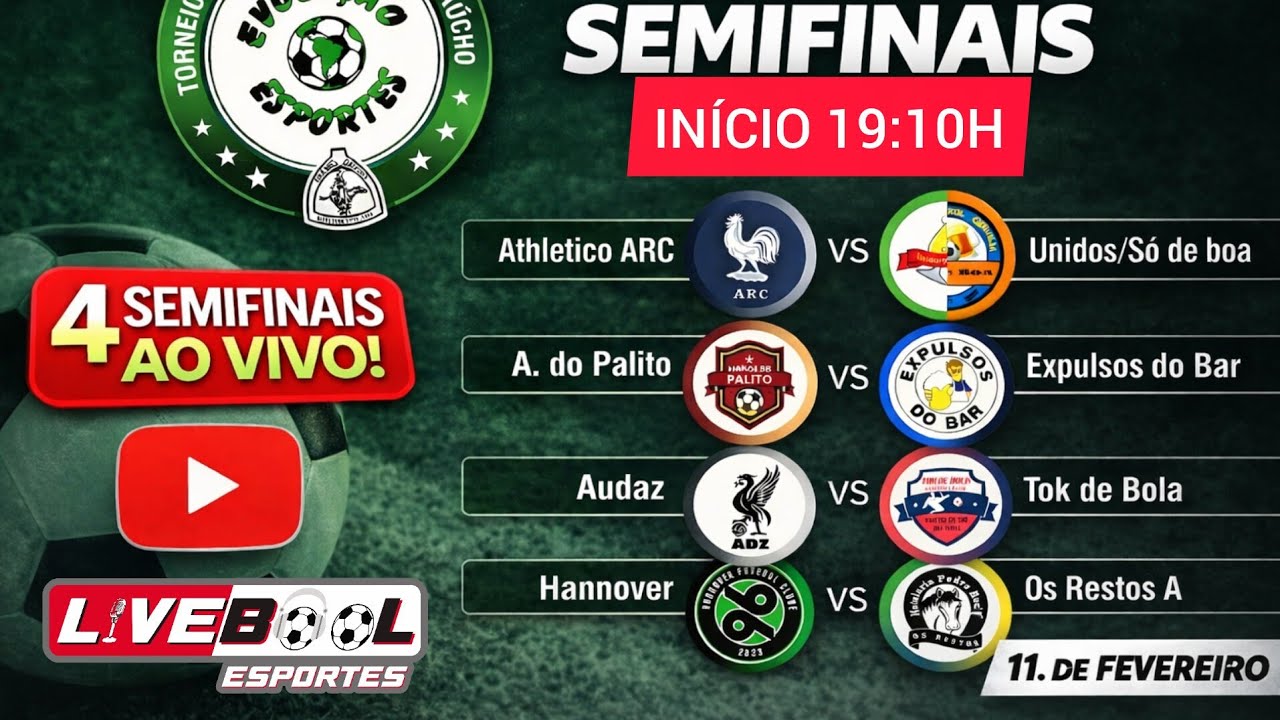 🔥 AO VIVO | Semifinais Copa & Recopa | Copa Verão Fut7 – Grêmio Gaúcho | 4 Jogos