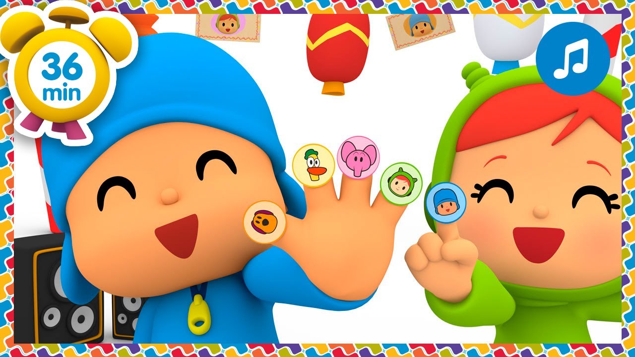 🖐️🏻🎶 CANCIONES INFANTILES de POCOYÓ 🖐️🏻🎶  Finger Family- 36 min Caricaturas y dibujos animados