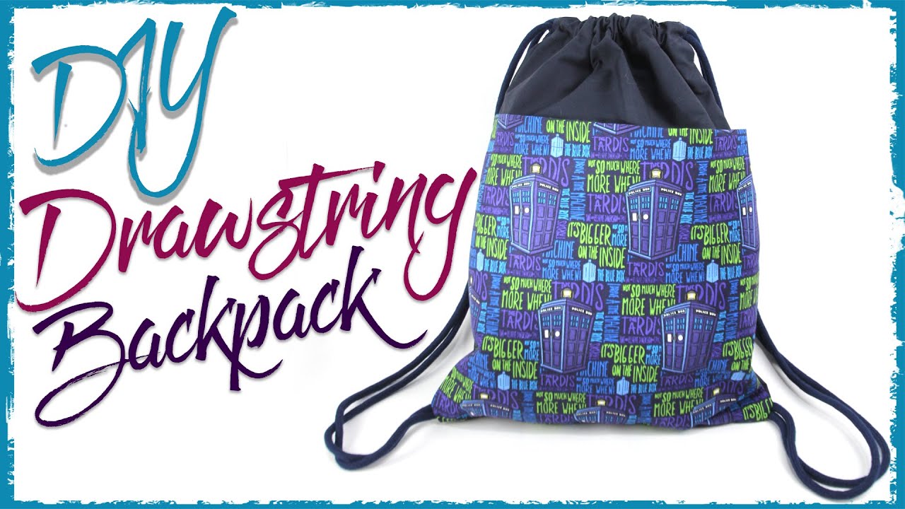 Drawstring Backpack | DIY | Diving Head First