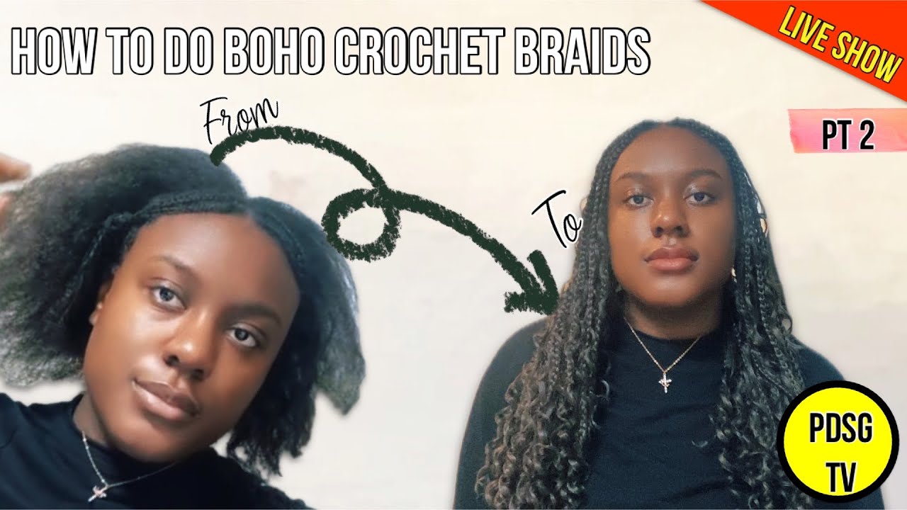 How To Do Shein Boho Crochet braids On Yourself | PDSG TV is live!