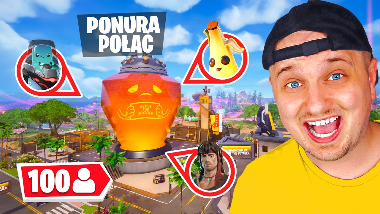 100 WIDZ&Oacute;W CHOWANEGO NA PONUREJ POŁACI w Fortnite