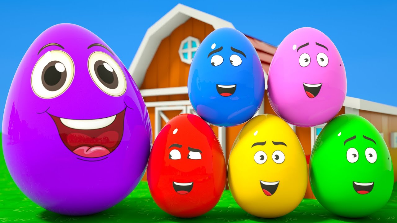 Learning Colors and Numbers Songs | Colorful Eggs on the Farm  | DuZoo Nursery Rhymes & Kids Songs