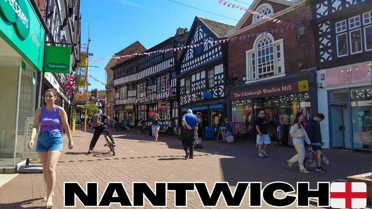 Walk in NANTWICH One of the Most Beautiful Towns in CHESHIRE ENGLAND