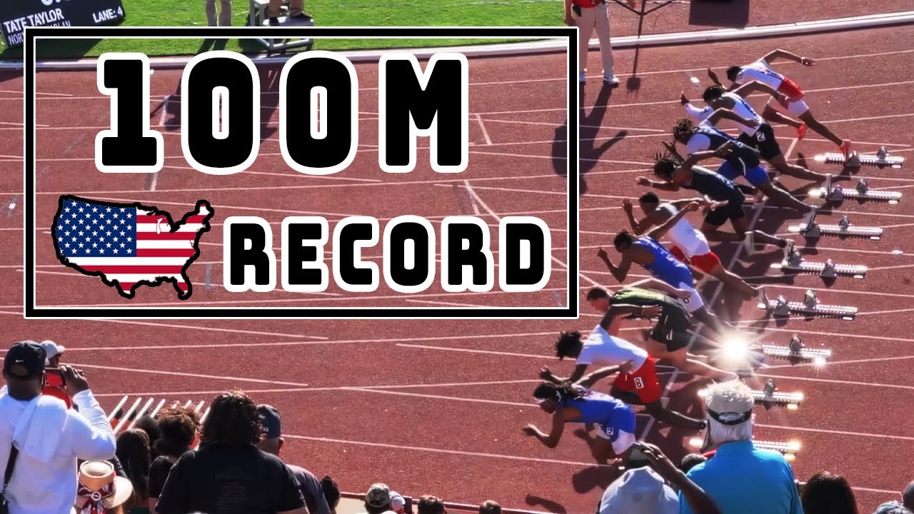 NEW 100m NATIONAL RECORD - TATE TAYLOR - 9.92s - Texas State Championship