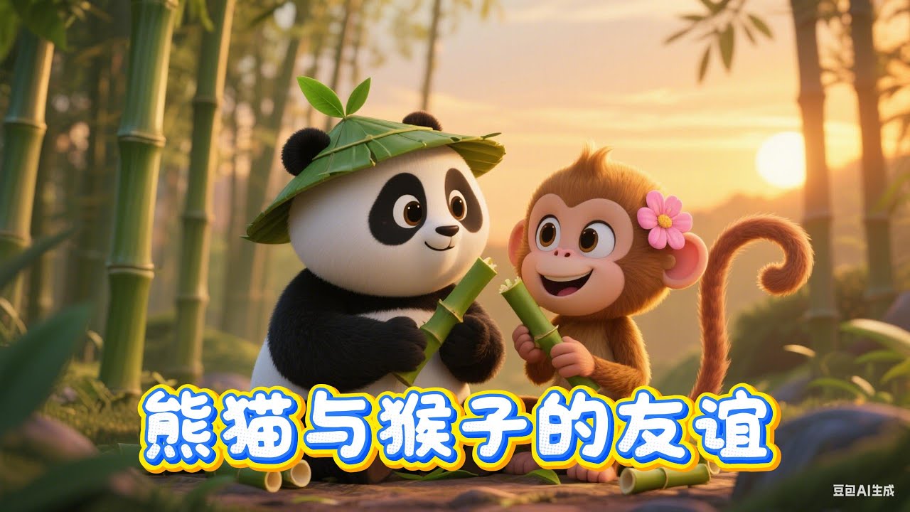 《熊猫与猴子的友谊》#睡前故事#幼兒睡前故事 #兒童故事#晚安故事#中文繪本故事#親子閱讀#幼兒睡前故事 #故事頻道 #兒童卡通動畫合集 #启蒙早教 #启蒙故事 #啟蒙#普通话儿童故事 #普通话朗读