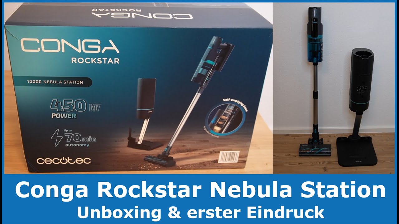 Cecotec Conga Rockstar 10000 Nebula Station || Unboxing des Akkusaugers mit Absaugstation