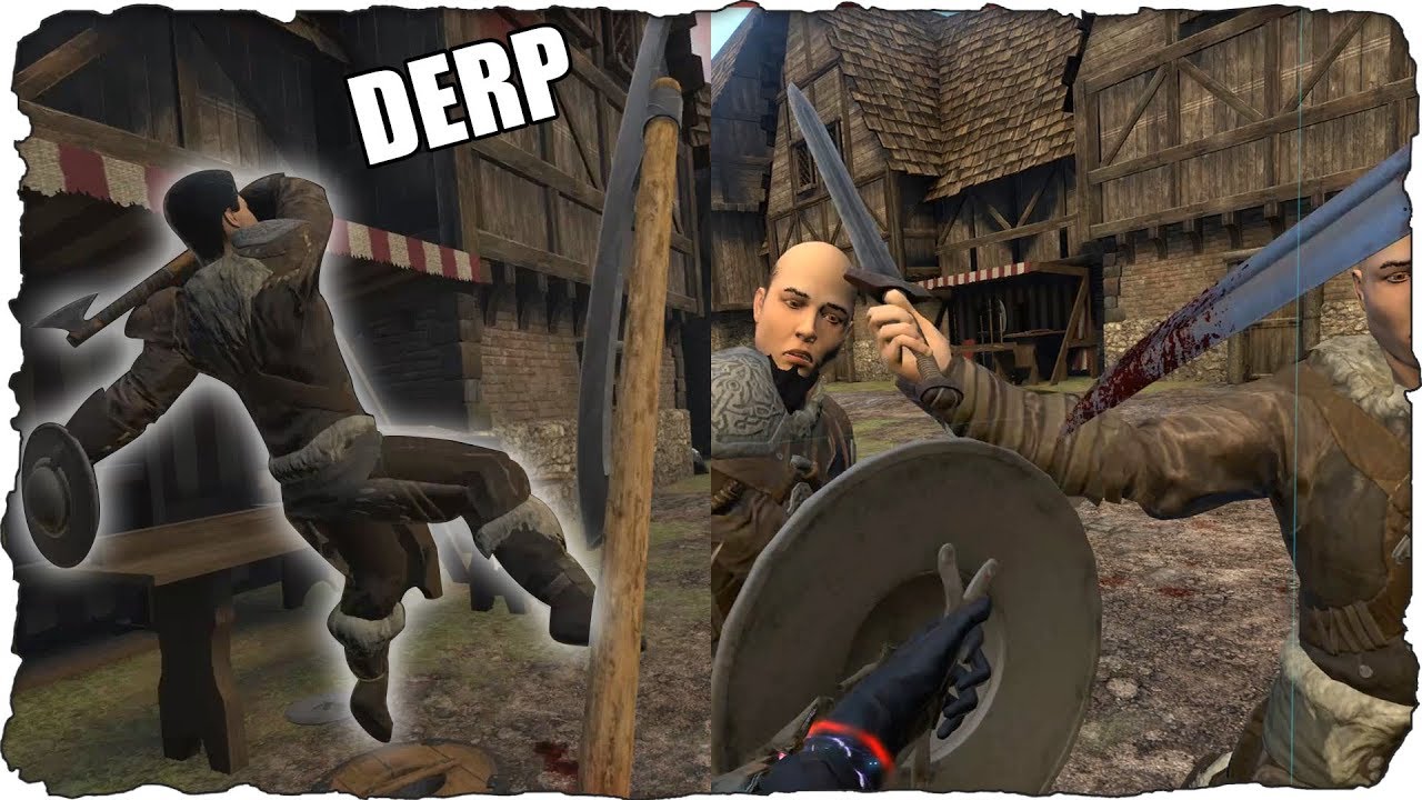 Wrecking Sword Posers in a Realistic Fantasy VR Game