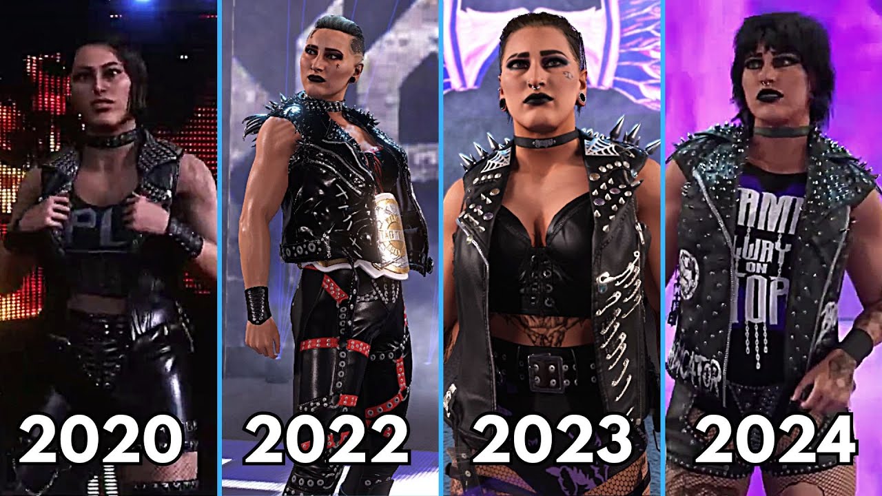 Evolution of Rhea Ripley Entrance 2020 -2024 - WWE Games