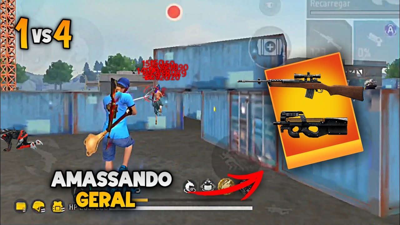 AC80 E P90 AMASSANDO GERAL NO SOLO VS SQUAD!! RANQUEADA SOLO VS SQUAD FREE FIRE!! 