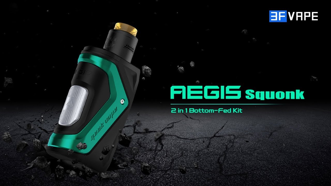 GeekVape AEGIS 100W TC VW Squonk Box Mod + Tengu RDA Tank Kit w BF Pin