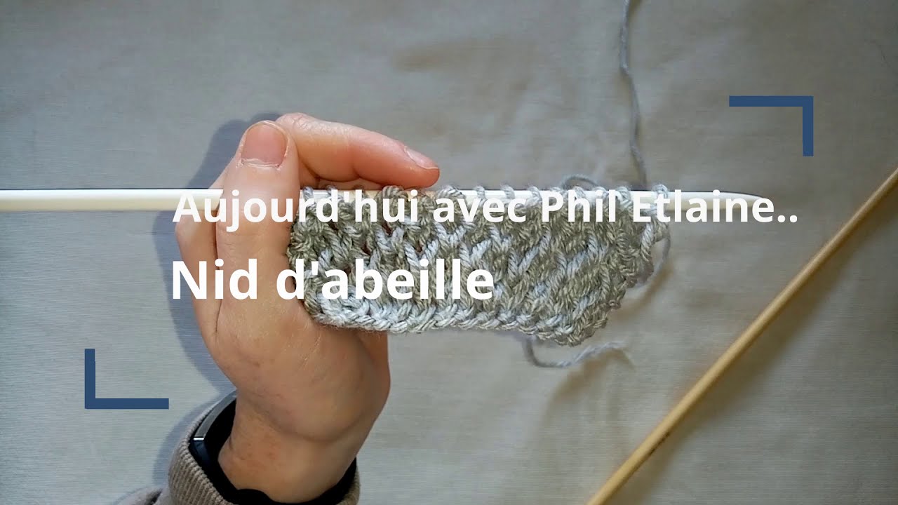 #tricot : Point d'alvéoles ou point nid d'abeilles