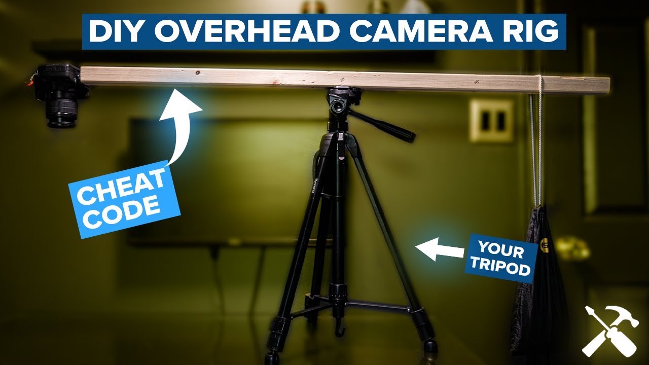Turn ANY TRIPOD into a DIY Overhead CAMERA RIG