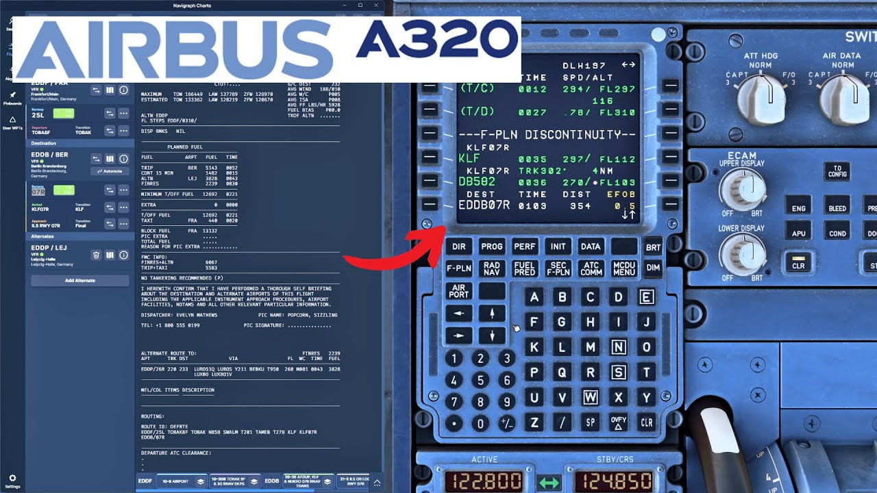 Освойте настройку Fenix ​​A320 MCDU: SimBrief, EFB, V-Speeds и советы по плану полета для MSFS!
