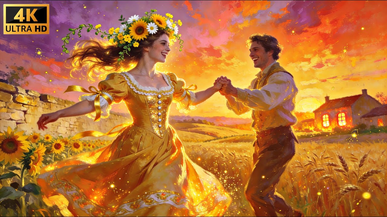 Countryside Music | In The Golden Countryside| Monet Inspired | AI Music Video |(4K)