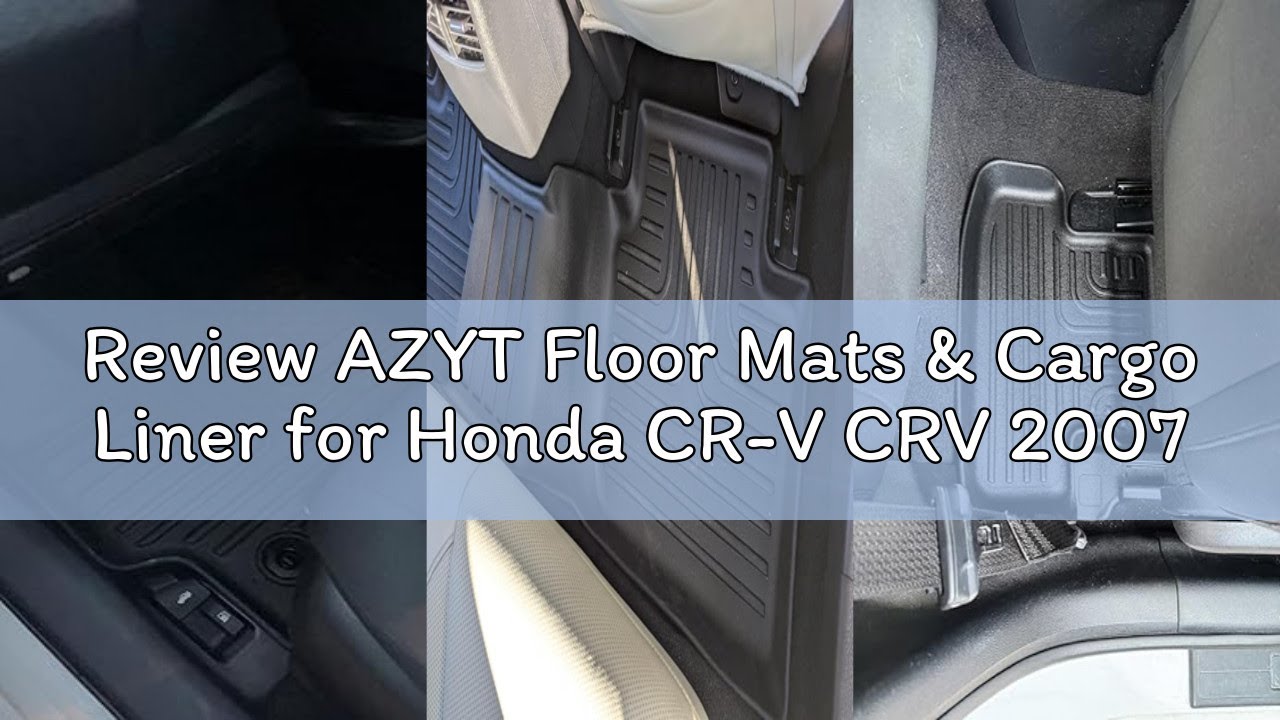 Review AZYT Floor Mats & Cargo Liner for Honda CR-V CRV 2007-2011, All Weather Automotive TPE Liners