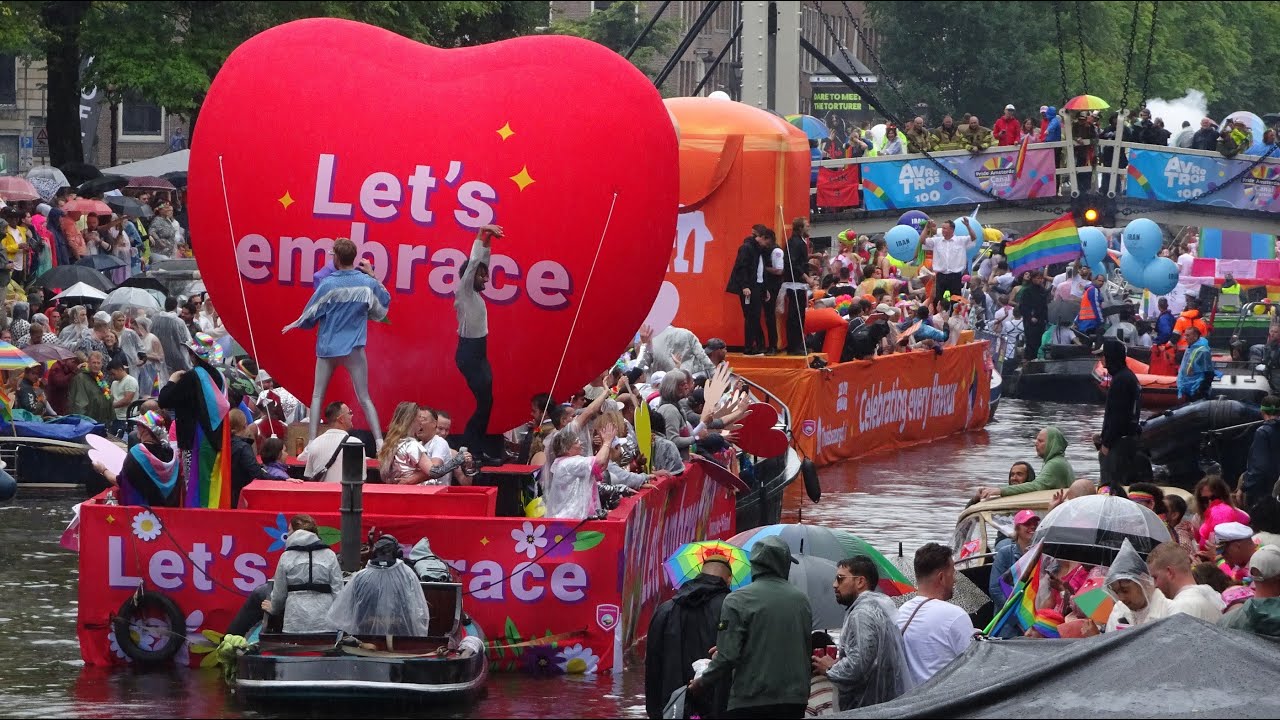 Amsterdam Pride Canal Parade 2023 - Gay Pride 2023 Parade on the Canals of Amsterdam Holland