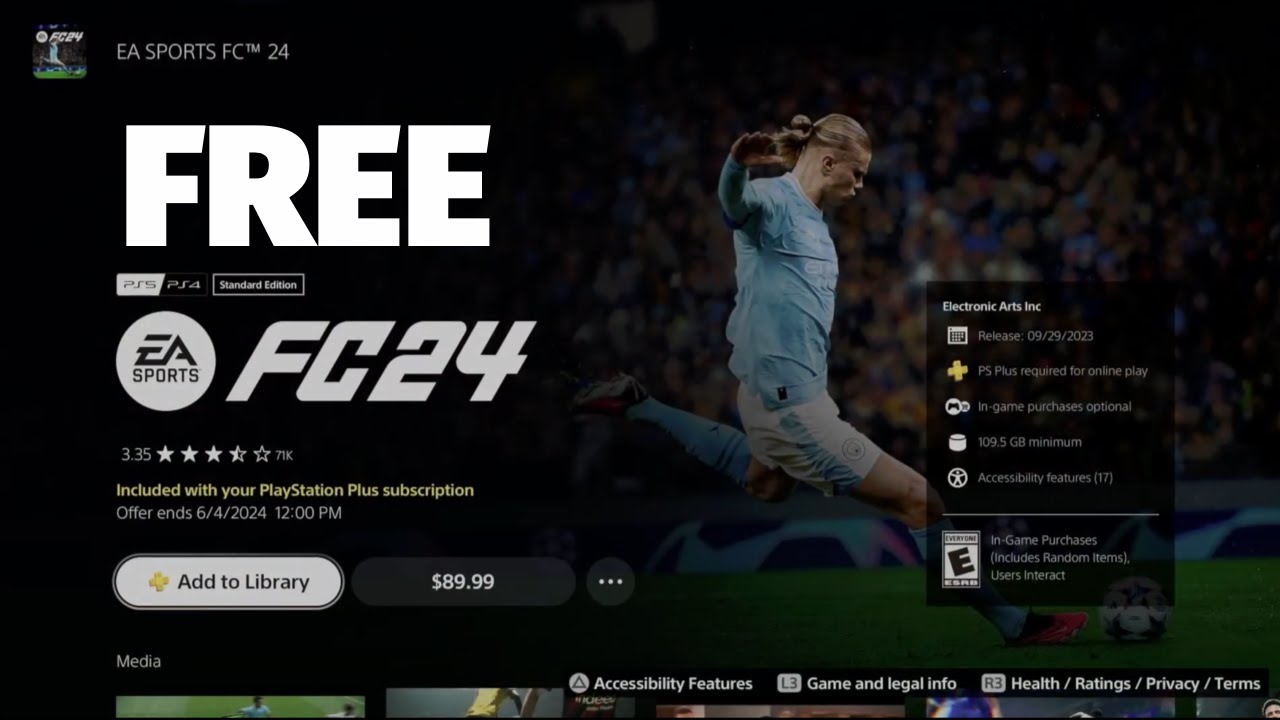 Как скачать EA SPORTS&trade; FC 24 БЕСПЛАТНО на PS5 | PS4 | PS Plus | PlayStation