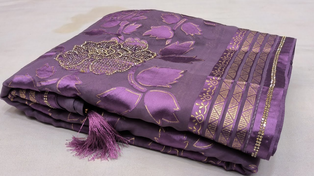 Party Wear Sarees|Chinon Silk Sarees|Bandej Sarees