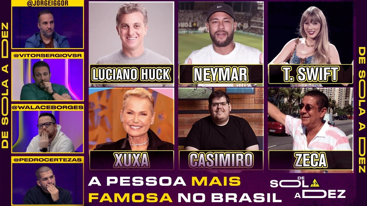 QUEM É A PESSOA MAIS FAMOSA NO BRASIL? CRAVAMOS! | DE SOLA A DEZ