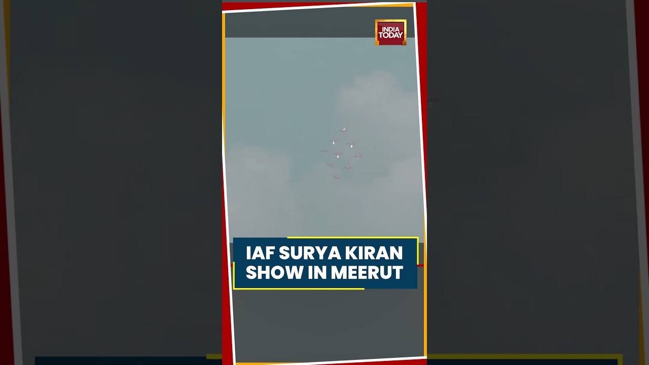 IAF Surya Kiran Show In Meerut | Stunning Aerial Manoeuvres Over Uttar Pradesh
