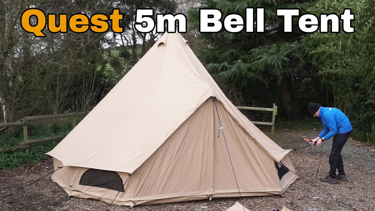 How to pitch the Quest 5m Canvas Bell Tent 2022