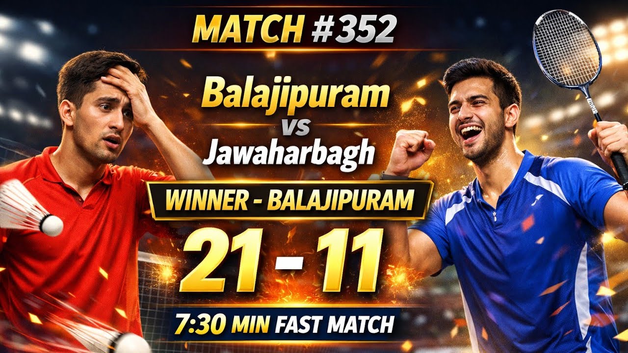 Badminton Match #352 | Balajipuram vs Jawaharbagh | 21-11 Dominating Win 🏸🔥 #viral #shorts #videos 