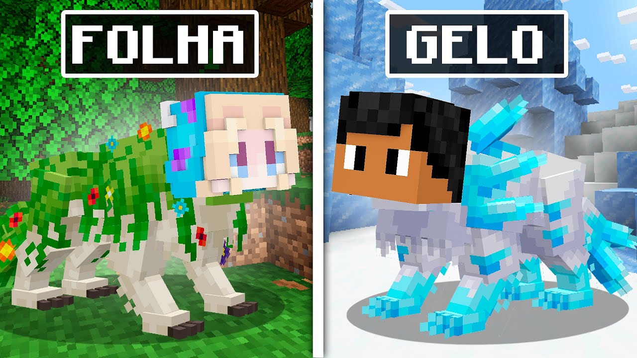 VIRAMOS LOBOS COM PODERES ELEMENTAIS NO MINECRAFT