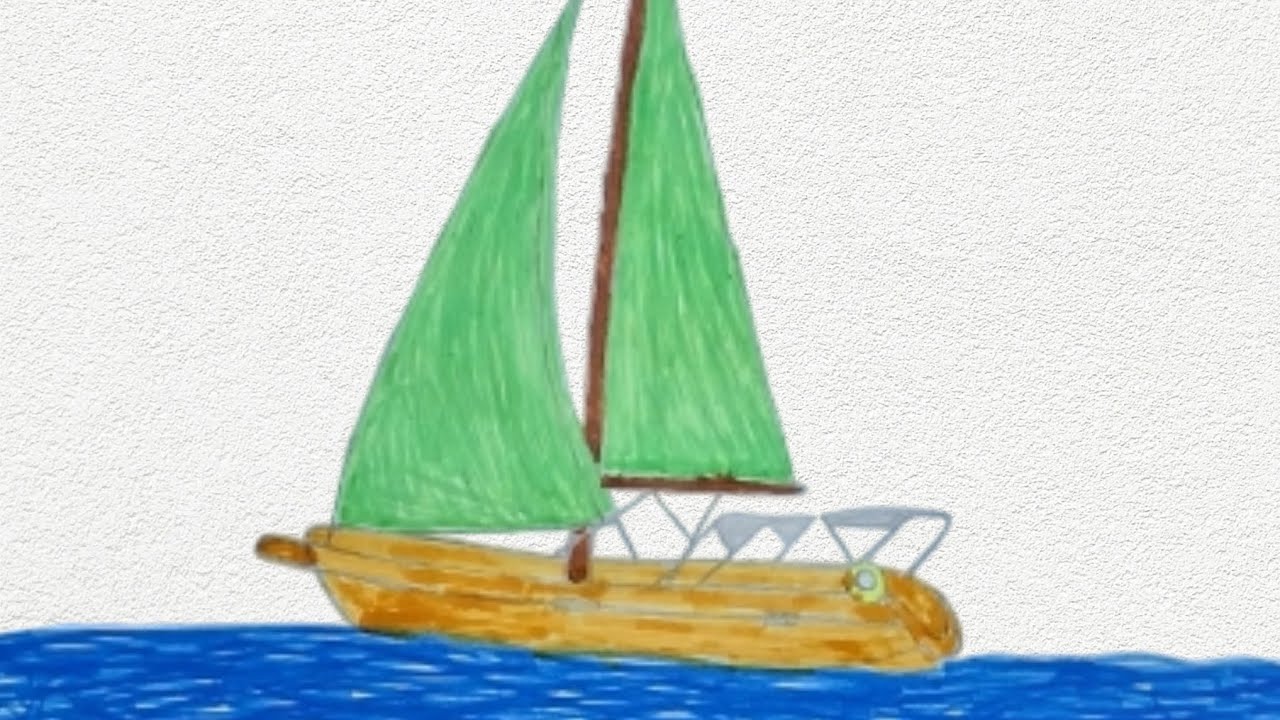 Cute Colorful Boat Drawing ✨🚤 | RainbowPictures