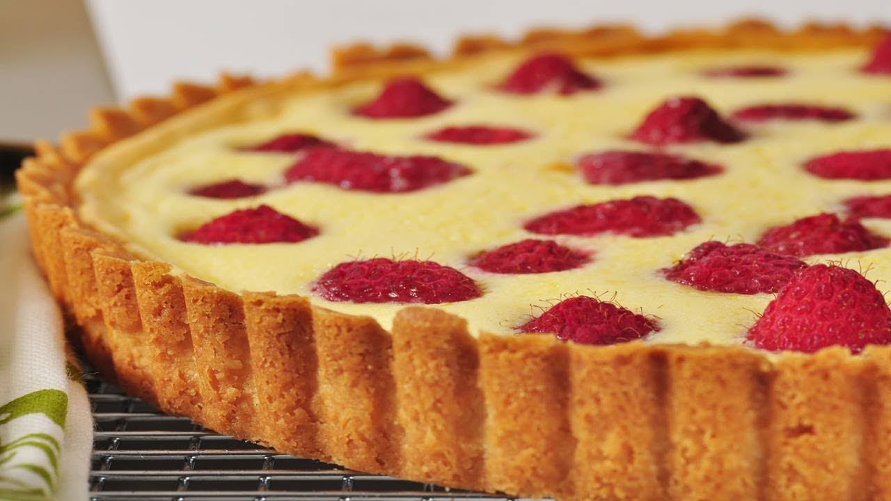 Raspberry Cream Cheese Tart Recipe Demonstration - Joyofbaking.com