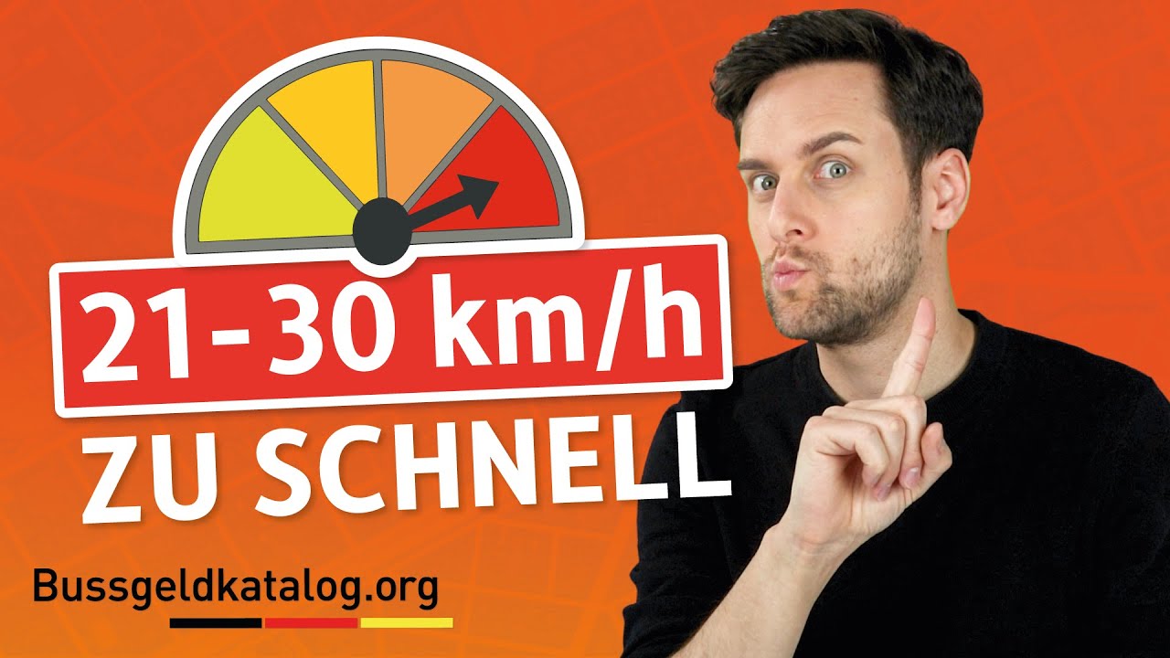 💨 21 bis 30 km/h zu schnell ⚠️ Das droht euch dann!