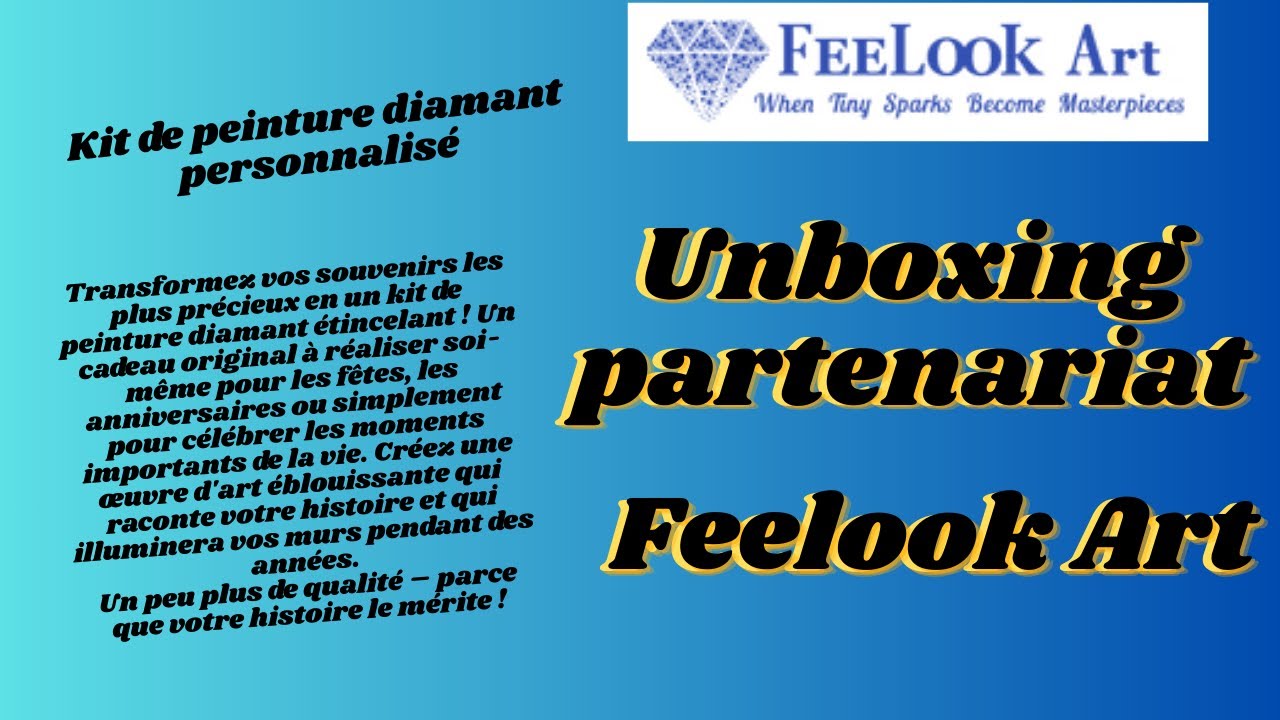 Unboxing partenariat Feelook Art, toile personnalisée #feelookart #diamondpainting #collab