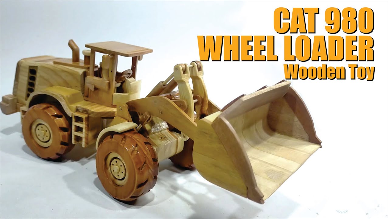 Making Cat Wheel Loader - Wooden Toy