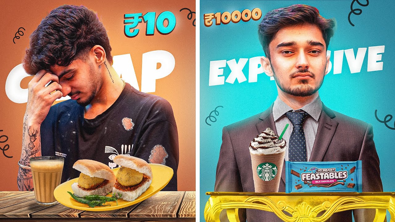 CHEAP VS EXPENSIVE  BLIND FOOD CHALLENGE | GodLike Esports