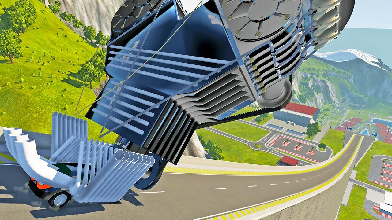 Which Automation Mod Can Fly The Furthest On Car Jump Arena? PART 29 - BeamNG Drive Mods