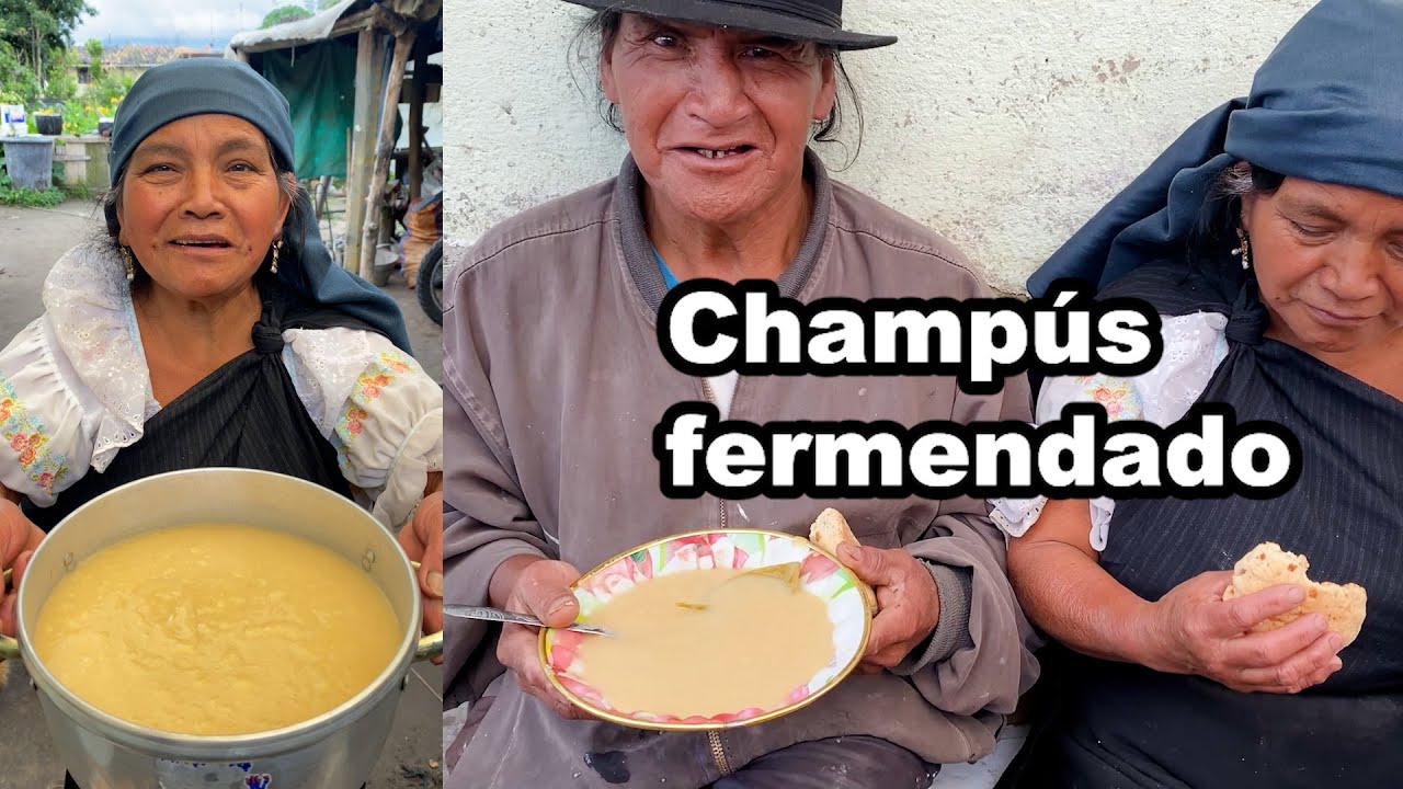 Preparando Champus, (colada fermentada) - MAMÁ JOSEFA