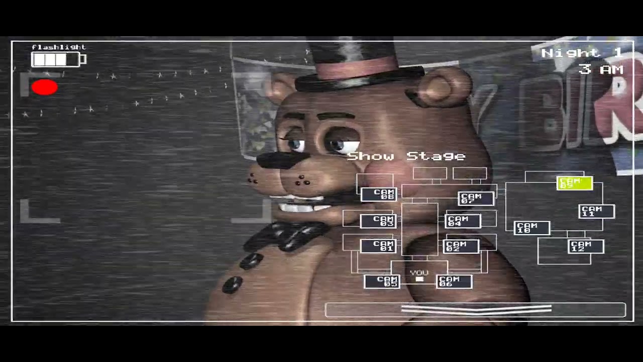 Jugando la noche 1 de(Five Nights At Freddy's