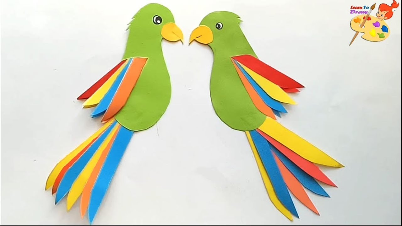 how to make a paper parrot /easy craft