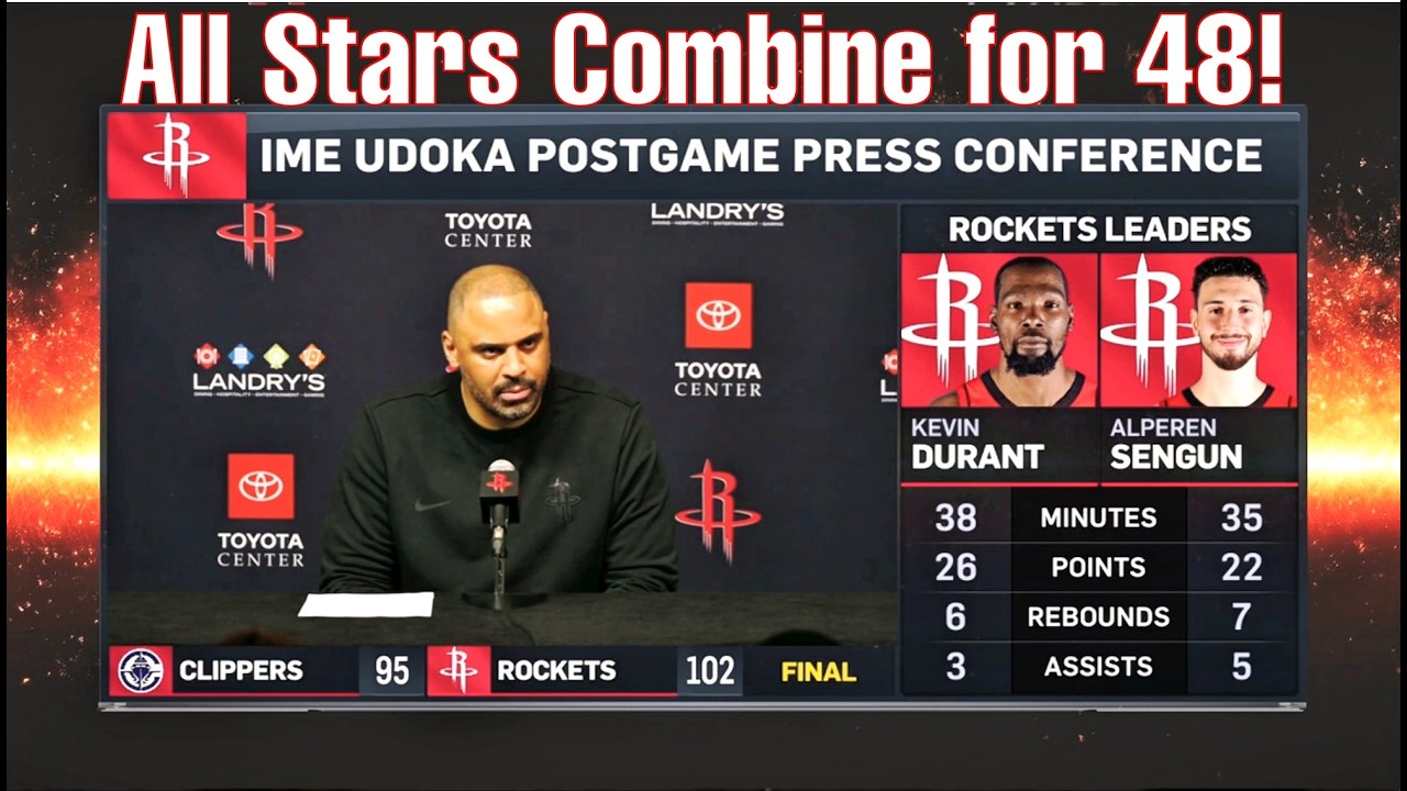 NBA ROCKETS DOMINATE CLIPPERS! Kevin Durant's 1,000th Milestone & Sengun Shine! Part 1 of 2