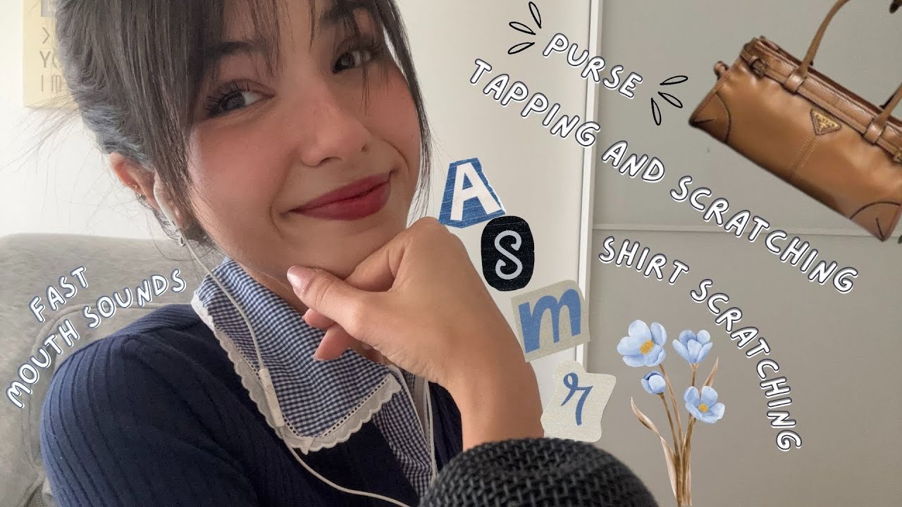 ASMR🌻✨ Fast Mouth Sounds + Shirt Scratching + Hand Sounds + Purse Triggers + ⭐Faithkeylux Collab⭐ :D