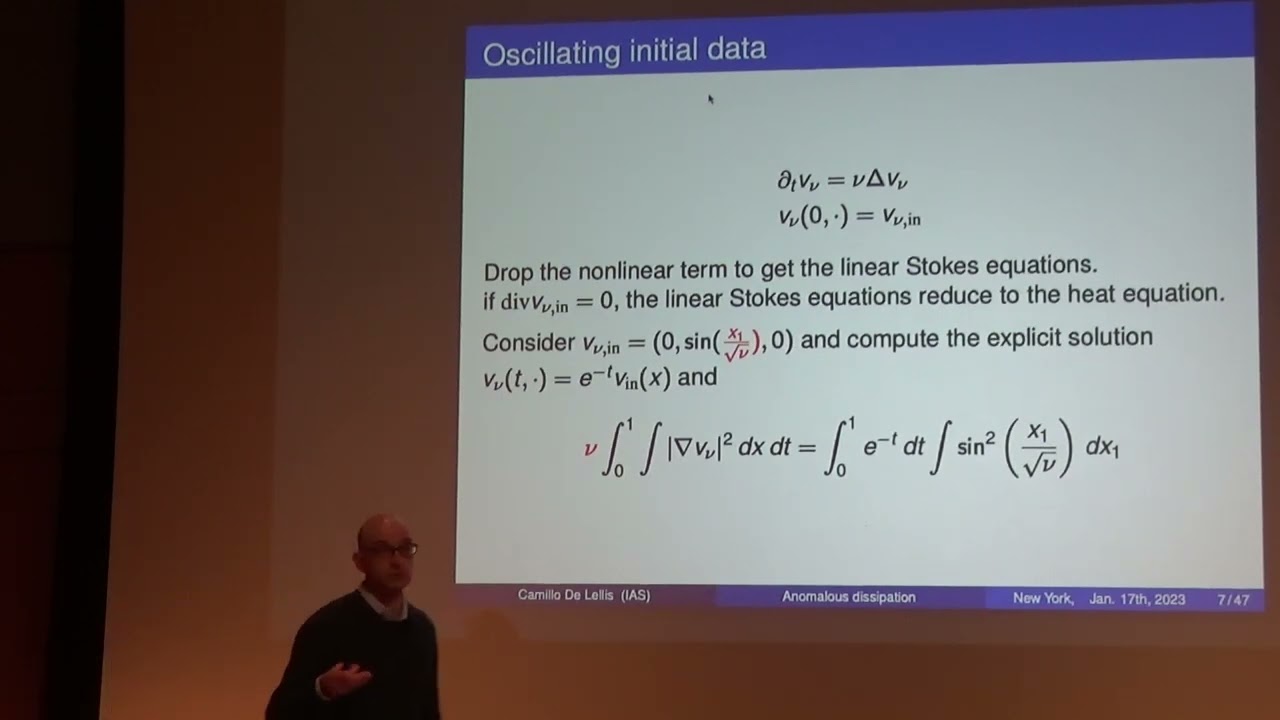 Camillo de Lellis | Anomalous dissipation for the forced Navier-Stokes equations