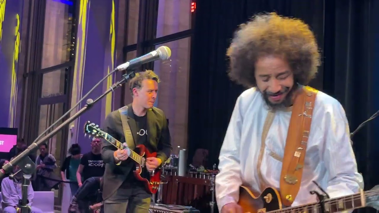 Tamikrest  at Global Fest 2023 , Leon & Norma Hess Grand Promenade,  Lincoln Center  NYC , 01/15/23