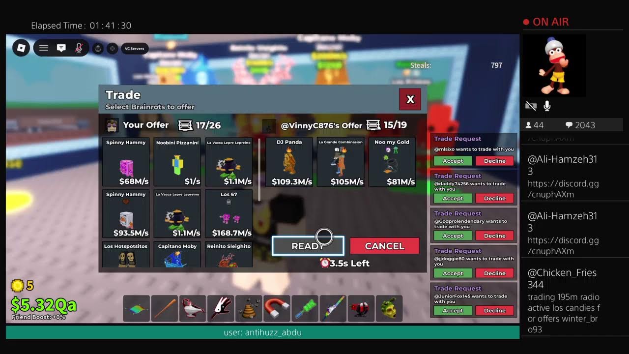 Trading on sab