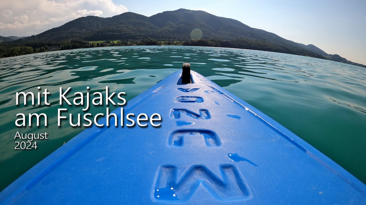 mit Kajaks (Pyranha ReactR und Prijon Munga) am Fuschlsee - August 2024