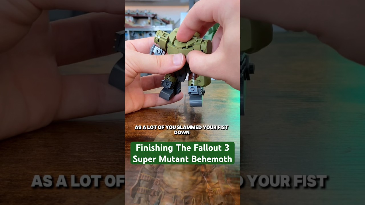 FINISHING The Lego Fallout 3 Super Mutant Behemoth #lego #fallout