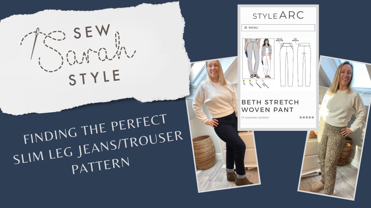Style Arc Beth, my new favourite beginners stretch woven pull on jeans pattern