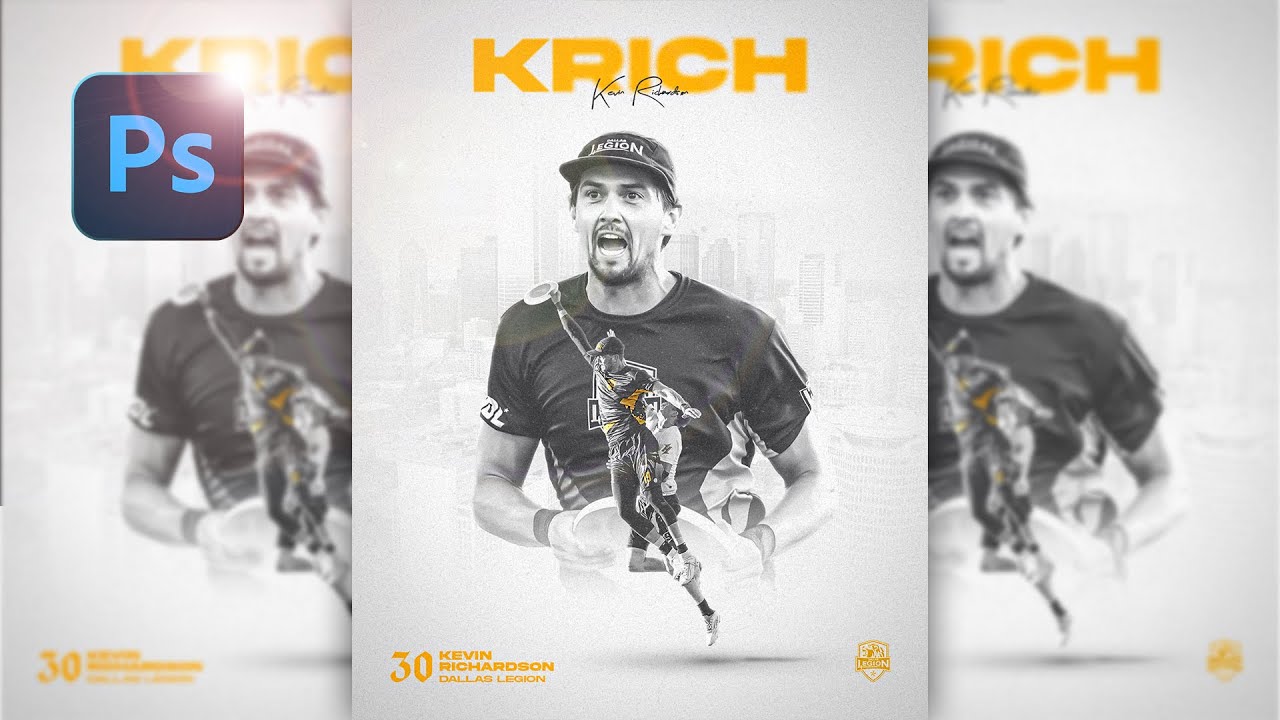 Making a Signature Player Sports Poster | Step-by-Step Photoshop Tutorial